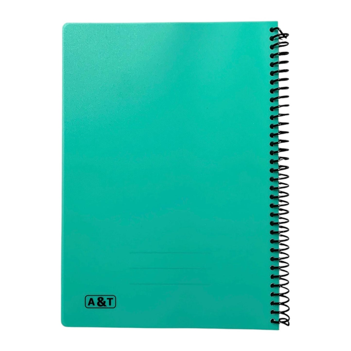 A&T Spiral Note Book 8x10 60 Pages 2 Lines Assorted Color || دفتر سلك سادة اطلس حجم 8*10عدد 60 ورقة 2 سطر انجليزي الوان مختلفة