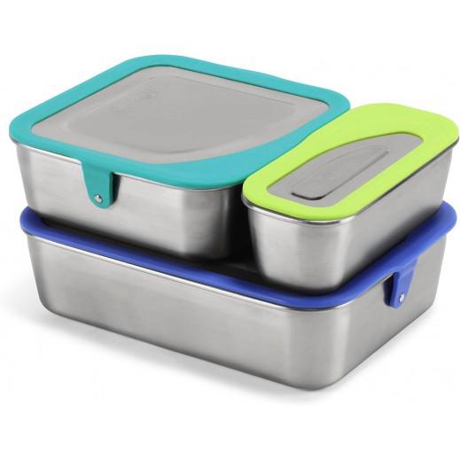 Klean Kanteen Food Box Complete Set || طقم لانش بوكس كليين كانتيين 3 قطعة ملون
