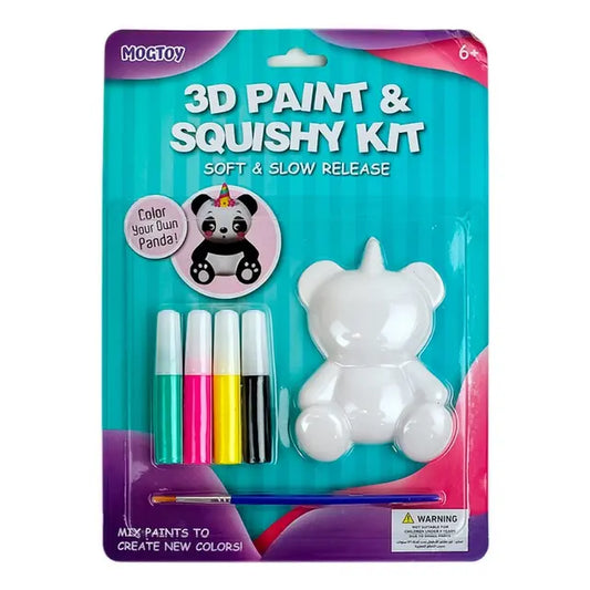 Mogtoy 3D Paint And Squishy Kit Panda || موج توي  مجموعة تلوين سكوشي 3 دي شكل الباندا