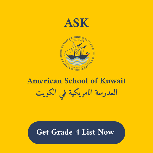 ASK American School of Kuwait Stationery supply list Grade 4 + Specials + Arabic/AFL  + Religion