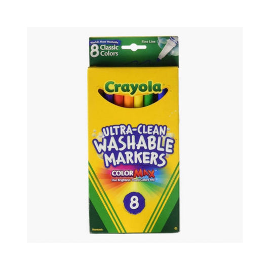 Crayola Ultra Clean Washable Markers 8 Colors || الوان كرايولا قابله للغسل ٨ لون⁩