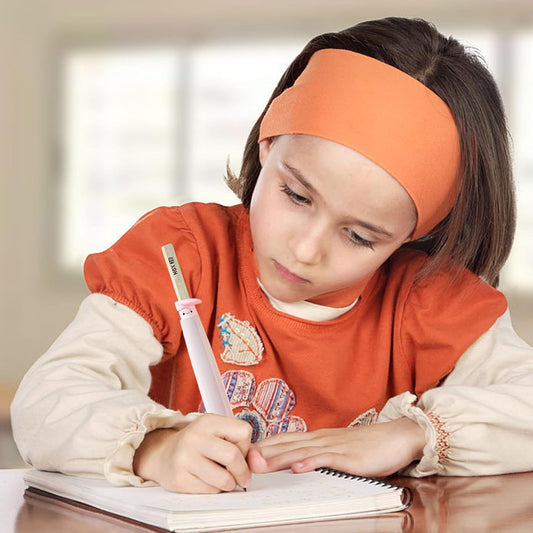 Silicone Hand Writing Aid Pencil Holder For Kids Pink Color || مسكة قلم كاملة للاطفال لون وردي