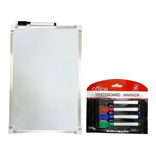 Whiteboard Offer with Marker Set A4 Size || عرض سبورة حجم اي فور مع مجموعة اقلام صبورة
