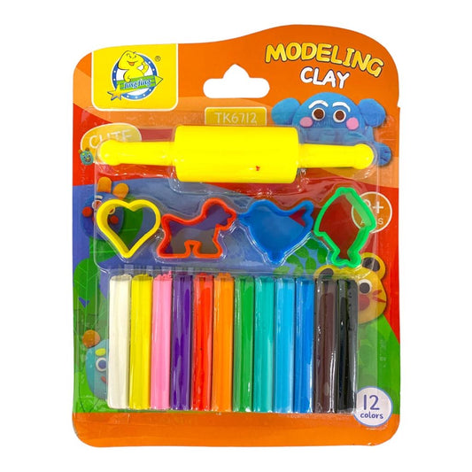 Modeling Clay 12 Colors with 4 Cutters || طين صلصال اطفال ١٢ لون مع ٤ قواطع