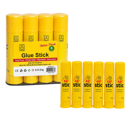 A&T Glue Stic Offer 6 Pcs 21 g || عرض صمغ اي اند تي ستك 6 حبة 21 جرام حجم كبير