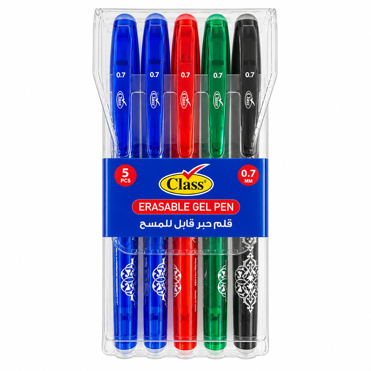 Class Erasable Gel Pen 0.7 mm 5 Piece Set || طقم أقلام جل كلاس قابلة للمسح 0.7 مم - 5 قطع