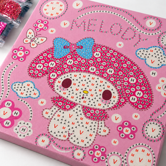 Diamond Art Canvas Kit — My Melody — 25x25 cm || مجموعة تزين كانفاس بالكريستال - ماي ميلودي - 25 × 25 سم