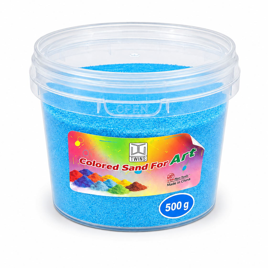 Twins Colored Sand 500g Blue || رمل ملون توينز 500 جرام ازرق