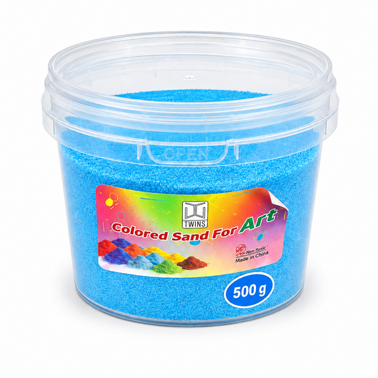 Twins Colored Sand 500g Blue || رمل ملون توينز 500 جرام ازرق