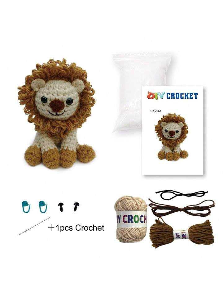 Lion Crochet Package with Turorial || مجموعة كروشيه مع فيديو توضيحي شكل اسد