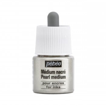 Pebeo Pearl Medium for inks 45 ml || لون لؤلؤي بيبيو للاحبار حجم ٤٥ مل