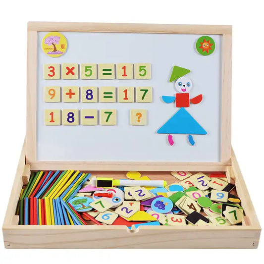Magnetic Puzzle Arithmetic Learning Box || لعبة اطفال مغناطيسية بوجهين لتعليم الحساب