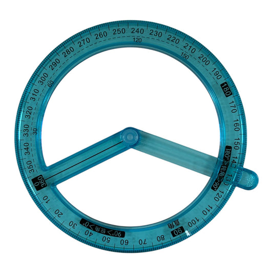 Full Circle Protractor Blue Color || منقلة دائرية لون ازرق