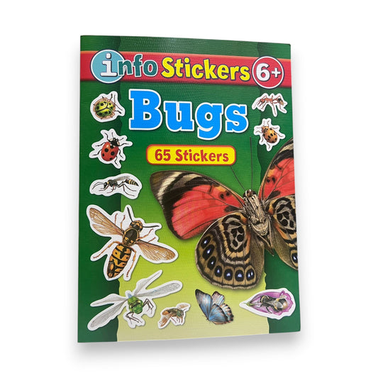 Children Activity Info Stickers 65+ Pcs Bugs || نشاطات الاطفال دفتر سنيكرات 65+ ملصق الحشرات