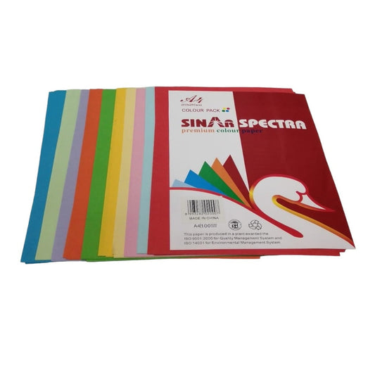 A&T Colored Paper 100 pages 10 Colors || ورق ملون ١٠٠ ورقة ١٠ الوان