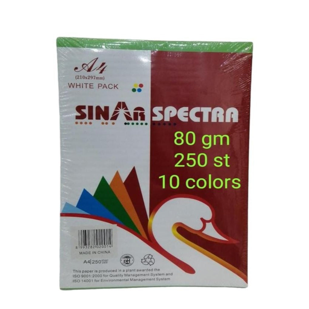 A&T Colored Paper 250 pages 10 Colors || ورق ملون ٢٥٠ ورقة ١٠ الوان⁩
