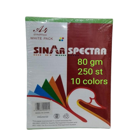 A&T Colored Paper 250 pages 10 Colors || ورق ملون ٢٥٠ ورقة ١٠ الوان⁩
