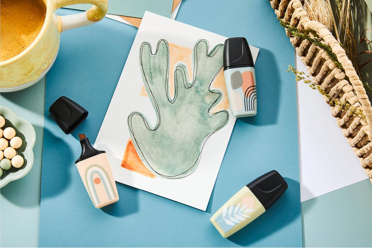 Stabilo Pastel Mini Highlighter Set 5 Colors || مجموعة اقلام فسفوري هاسلايتر ستابيلو باستيل 5 لون