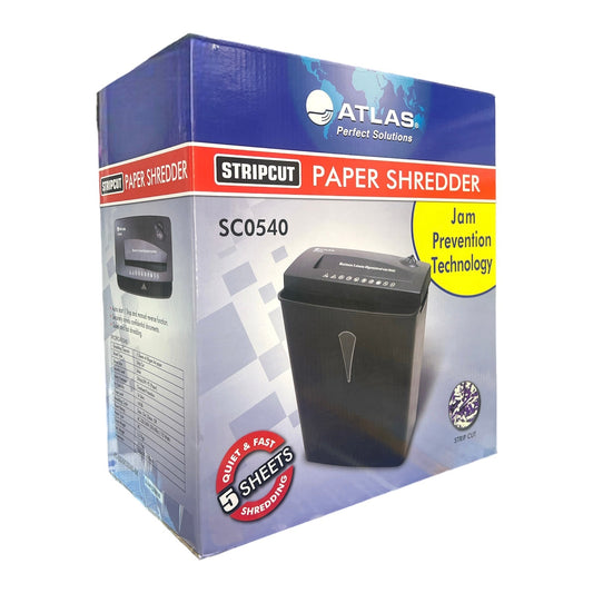 5 Sheet Strip Cut Paper Shredder Atlas || فرامة ورق أطلس ٥ اوراق ستريب