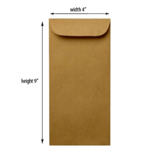 9*4 envelope Brown Color || اظرف 4*9 باكت شد 50