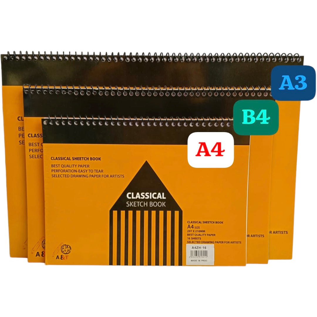A&T Classical Sketch Book || دفتر رسم سكتش اي اند تي