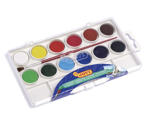 Jovi Water colour  || الوان مائية جوفي اقراص مع فرشاه