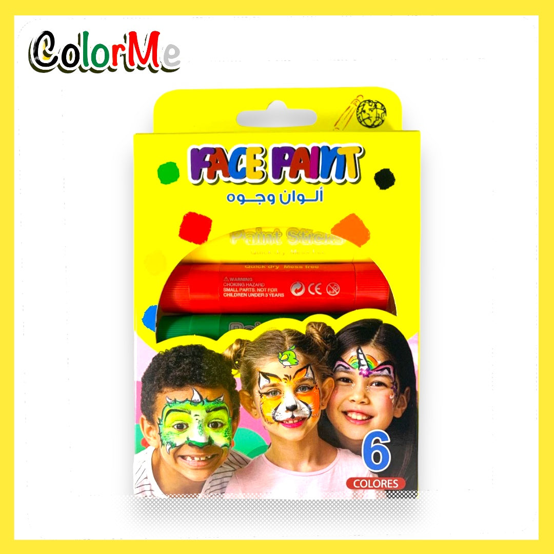 A&T Color Me Face Paint Kids Safe 6 Colors || الوان وجه كولور مي امنه للاطفال ٦ لون