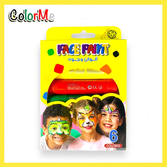 A&T Color Me Face Paint Kids Safe 6 Colors || الوان وجه كولور مي امنه للاطفال ٦ لون
