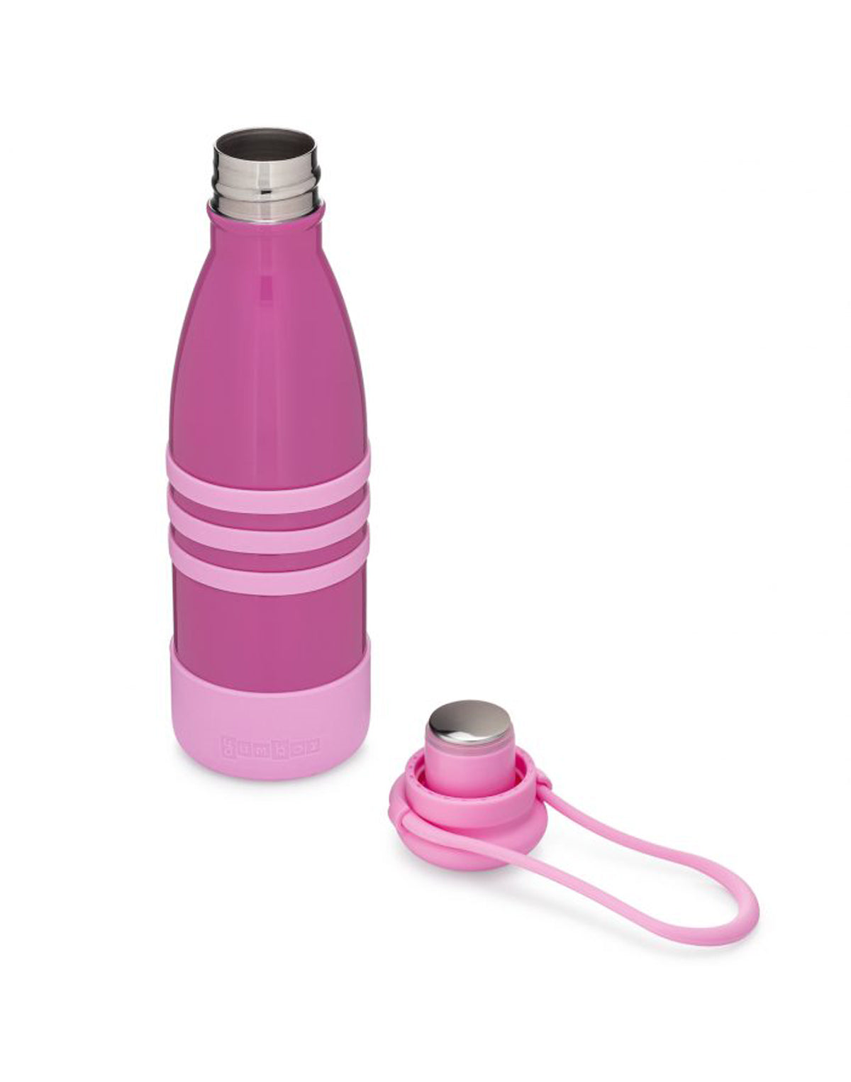 Yumbox Pacific Pink Aqua Water Bottle with Strap