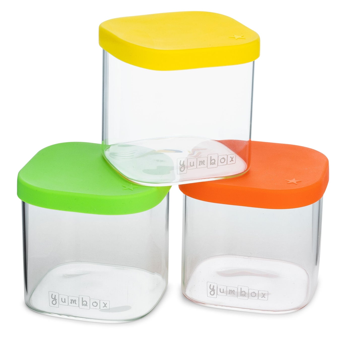 Yumbox Chop Chop Glass Cubes -Vibrant Set - Set of 3 Lunch Box