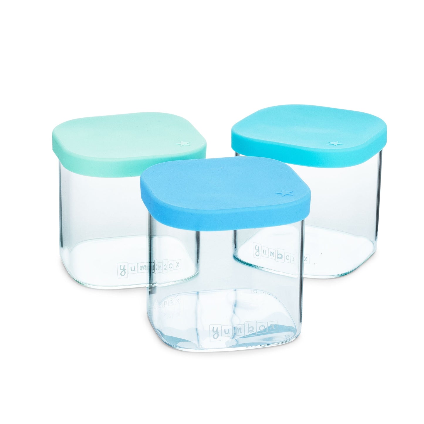 Yumbox Chop Chop Glass Cubes  -Crisp Set - Set of 3 Lunch Box