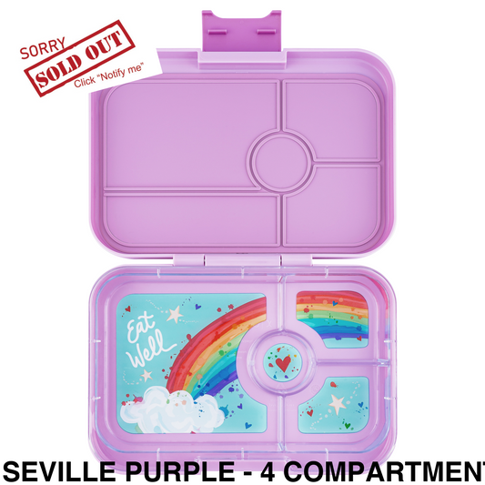 Yumbox Tapas Rainbow 4C Lunch Box - Seville Purple || علبة غداء يامبوكس تاباس Rainbow 4C - Seville Purple