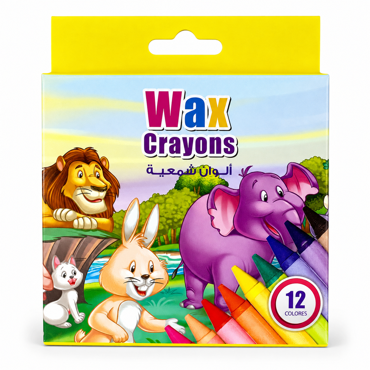 A&T Color Me Wax Crayons 12 Colors || الوان شمعية للاطفال كولور مي ١٢ لون