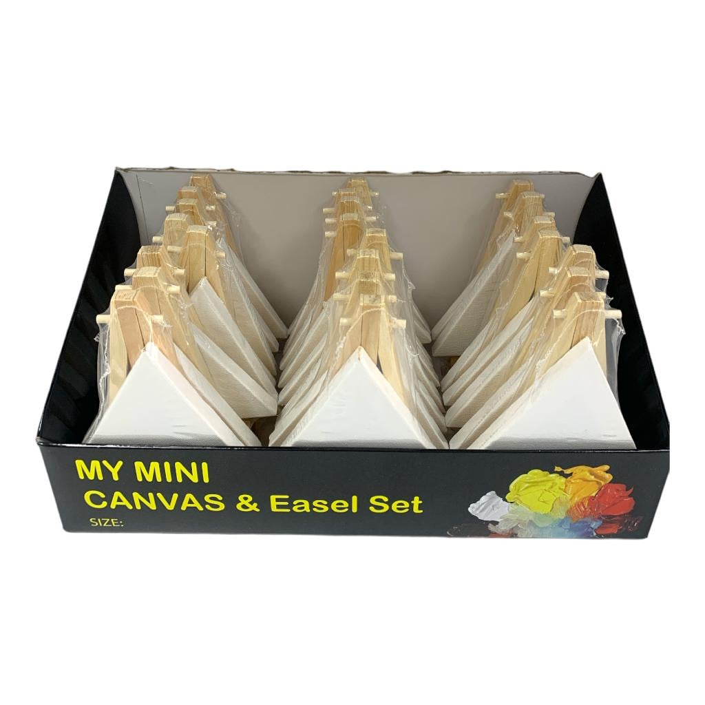 Triangle Canvas Set 10 cm 24 pcs || مجموعة لوحات رسم كانفاس مثلث ١٠ سم ٢٤ حبة