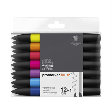 Winsor and Newton Promarker Brush 12+1 || الوان برش ماركر ونسر اند نيوتن ١٢+١