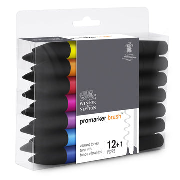 Winsor and Newton Promarker Brush 12+1 || الوان برش ماركر ونسر اند نيوتن ١٢+١