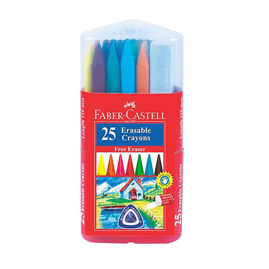 Faber Castell Crayons, 25 Colors || أقلام تلوين شمعية فيبر كاستل، 25 لونًا