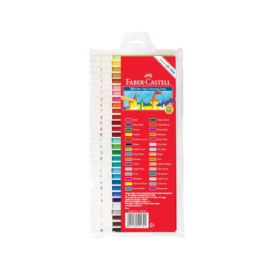 Faber Castell 30 colored markers || أقلام تلوين فيبر كاستل، 30 لونًا