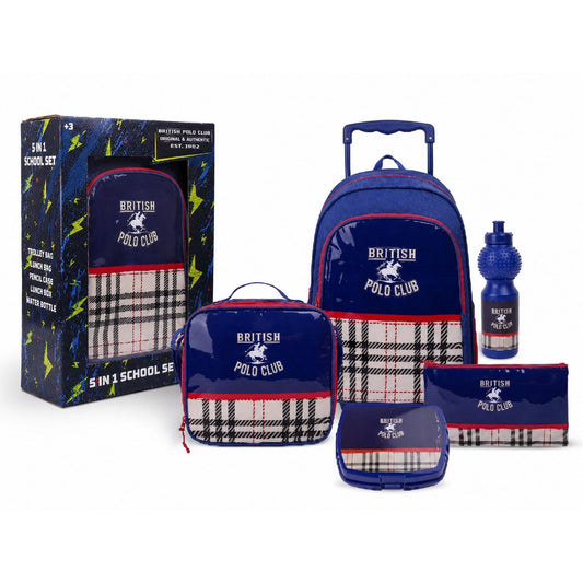 British Polo Club CBPC3 5IN1 TROLLEY BOX SET 16" || طقم شنطة تروللي بوبو كلوب 5 في 1، 16 إنش
