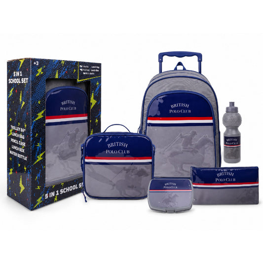 British Polo Club CBPC4 5IN1 TROLLEY BOX SET 16" || طقم شنطة تروللي بوبو كلوب 5 في 1، 16 إنش