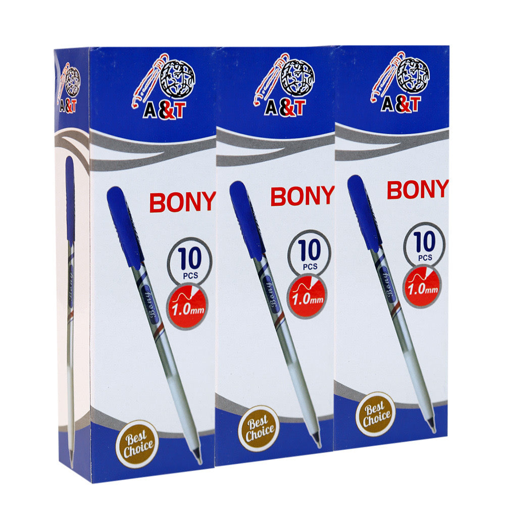 A&T Stationery Offer blue pen BONY 3 in 1 || باكيج  اقلام حبر ٣ في ١ بوني اي اند تي