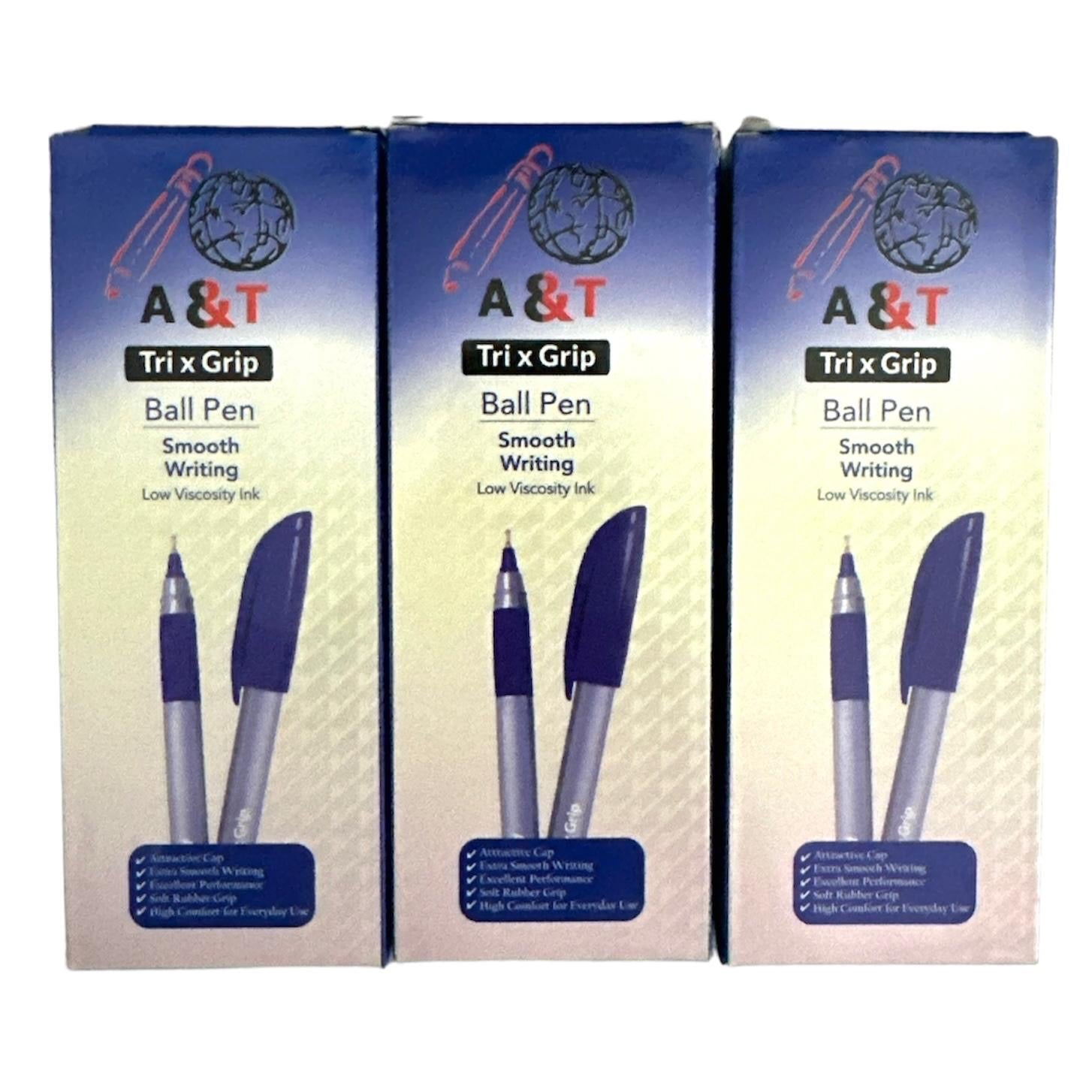 A&T Pen Offer Tri x Grip || باكيج  اقلام حبر اي اند تي مثلثة