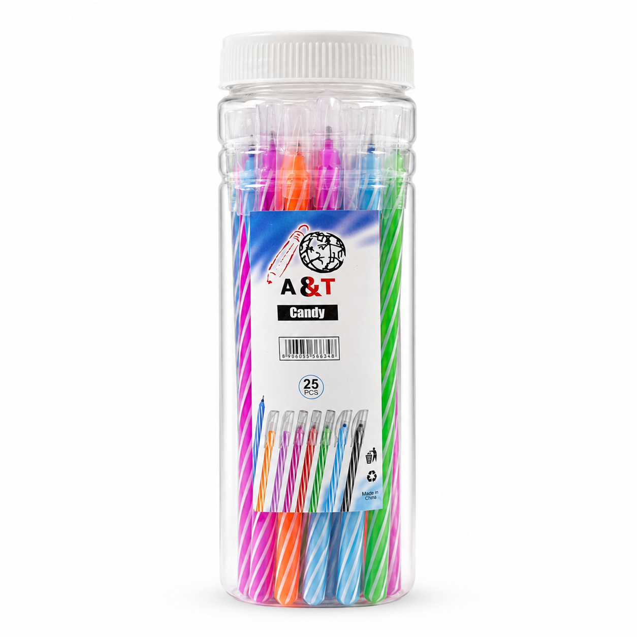 A&T Pen Pack Candy 25 Pcs || اقلام حبر اي اند تي كاندي 25 حبة