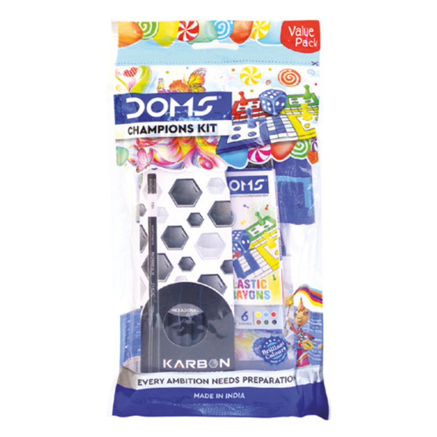 DOMS Champions Kit All-in-One School Stationery Pack || مجموعة قرطاسية دومز