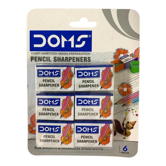 DOMS Pencil Sharpeners 6 Pcs || علبة برايات دومز 6  حبة