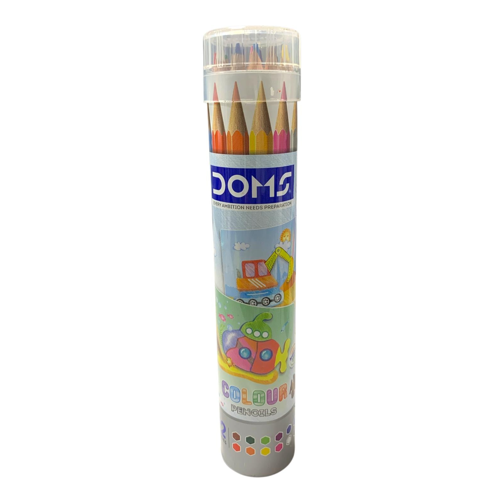 DOMS Colour Pencils 12-Shade Tube Pack || الوان خشبية 12 لون دومز