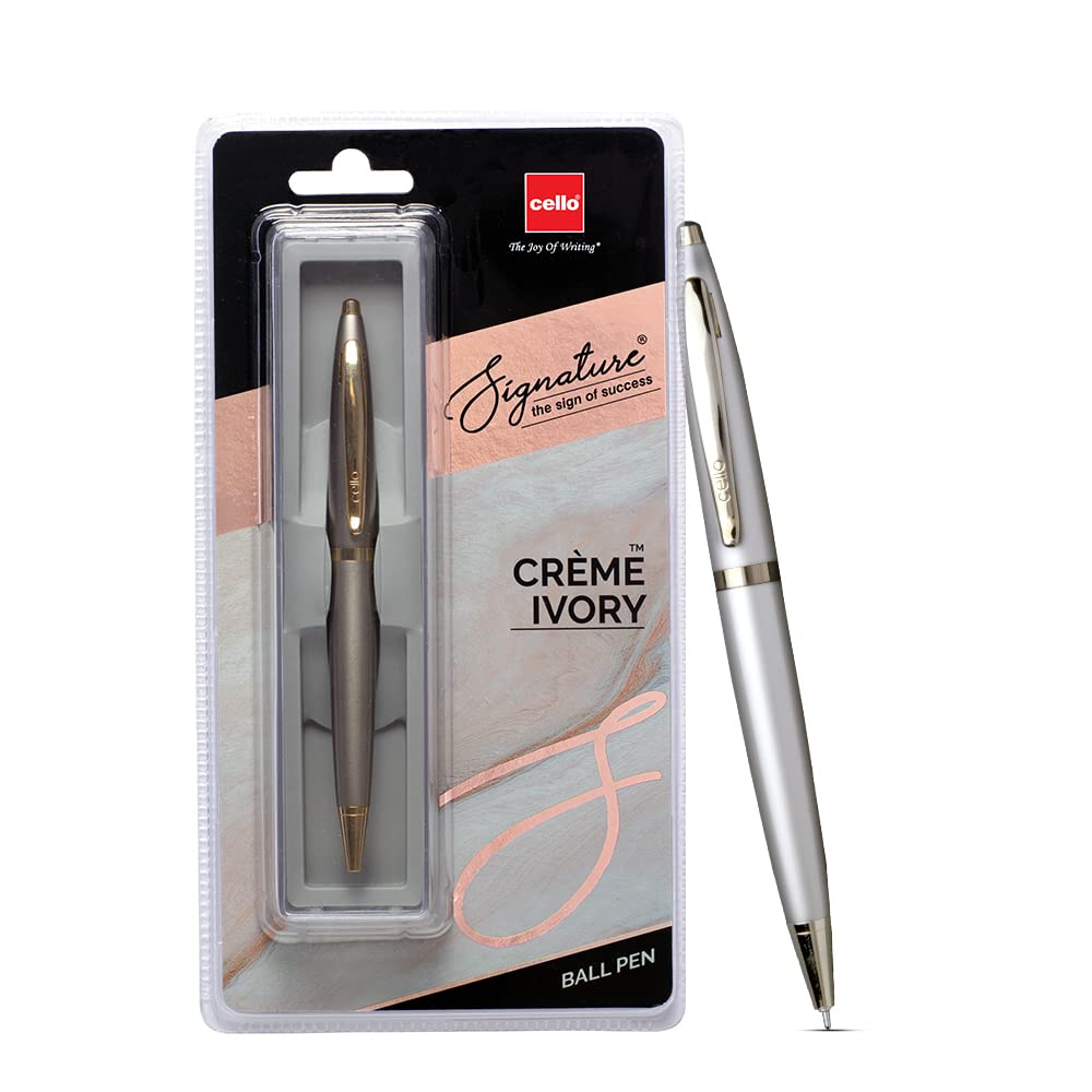 Cello Signature Creme Ivory Ball Pen || قلم سيلو كريم ايفوري
