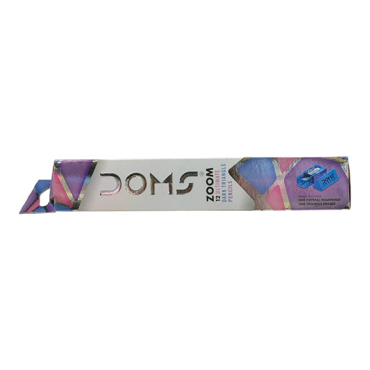 DOMS ZOOM Ultimate Dark Triangle Pencils 12-Pack || قلم رصاص مثلث دومز مع محاية و براية