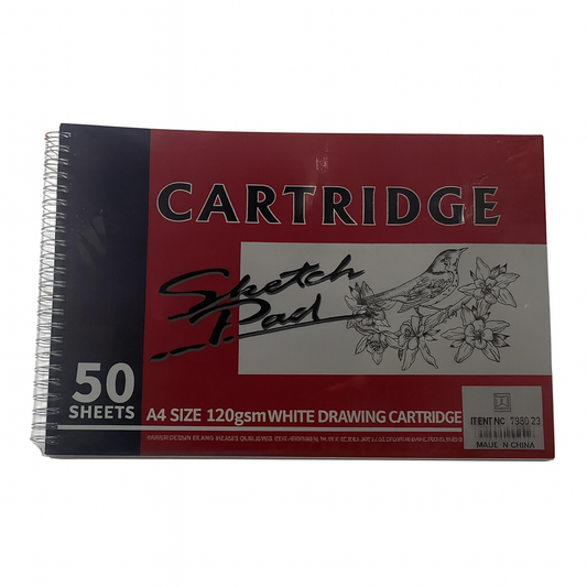 A&T Sketch Pad 50 Pages 120 gsm White Pages A4 Size || دفتر رسم سكتش باد 120 جرام 50 ورقة حجم اي فور