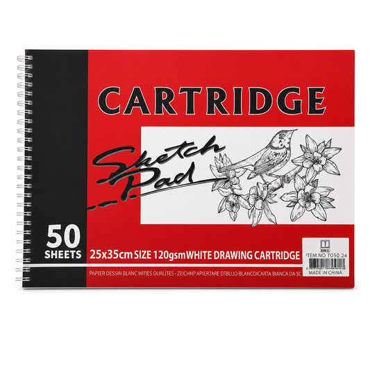 A&T Sketch Pad 50 Pages 120 gsm White Pages B4 Size || دفتر رسم سكتش باد 120 جرام 50 ورقة حجم بي فور